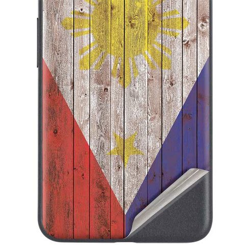 Philippines Flag Dark Wood Google Pixel 4a 5G Skin